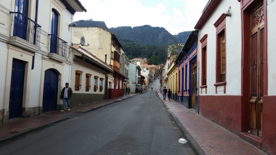 Walking the streets of La Candelaria in Bogota 